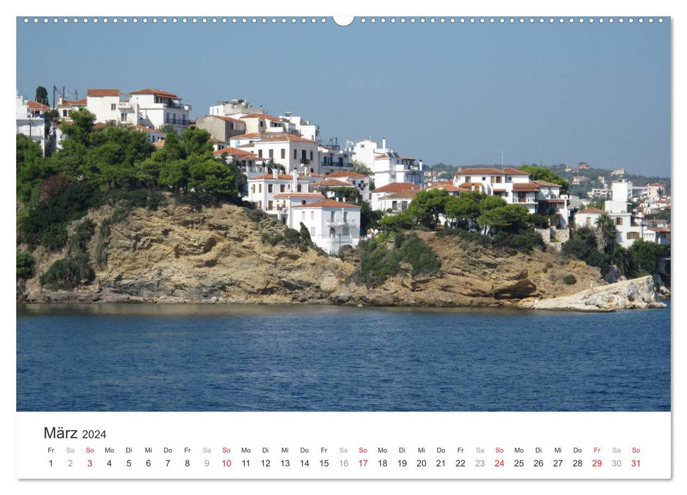 Sporadeninsel Skiathos (CALVENDO Premium Wandkalender 2024)