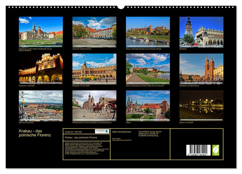 Krakow - the Polish Florence (CALVENDO Premium Wall Calendar 2024) 