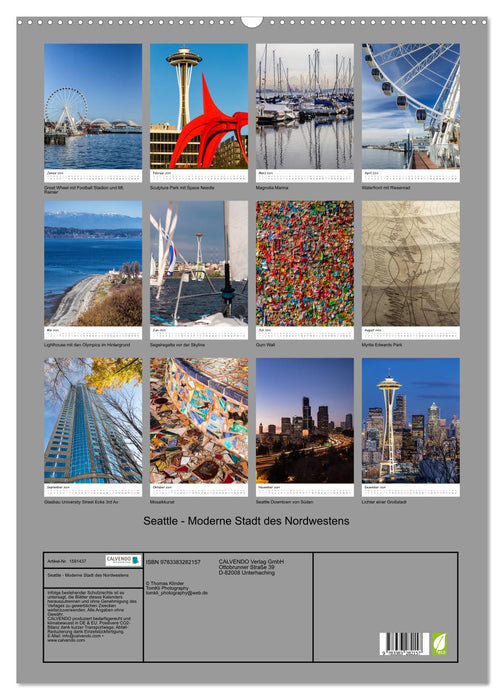 Seattle – Ville moderne du nord-ouest (calendrier mural CALVENDO 2024) 