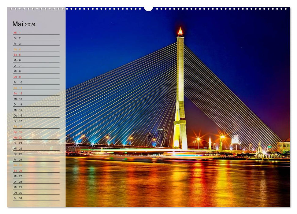 Bangkok - Königreich Thailand (CALVENDO Premium Wandkalender 2024)