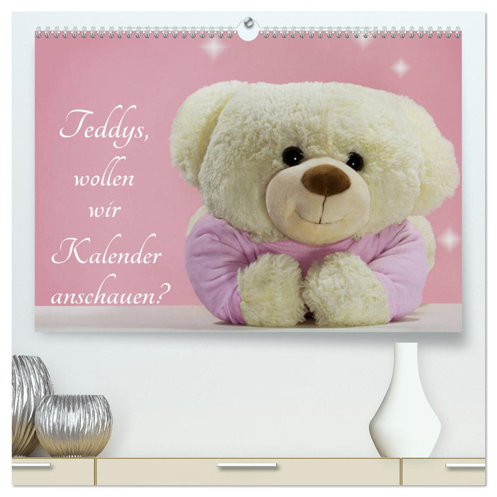 Teddys, on regarde les calendriers ? (Calendrier mural CALVENDO Premium 2024) 