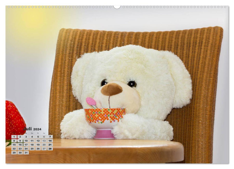 Teddys, on regarde les calendriers ? (Calendrier mural CALVENDO Premium 2024) 