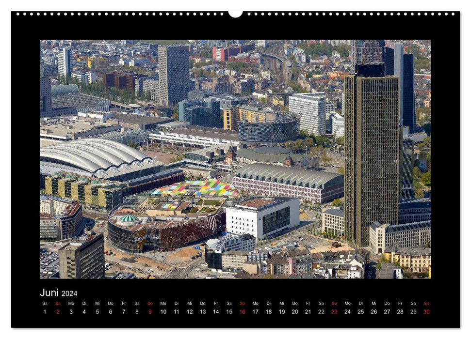 über den Dächern von FRANKFURT (CALVENDO Premium Wandkalender 2024)