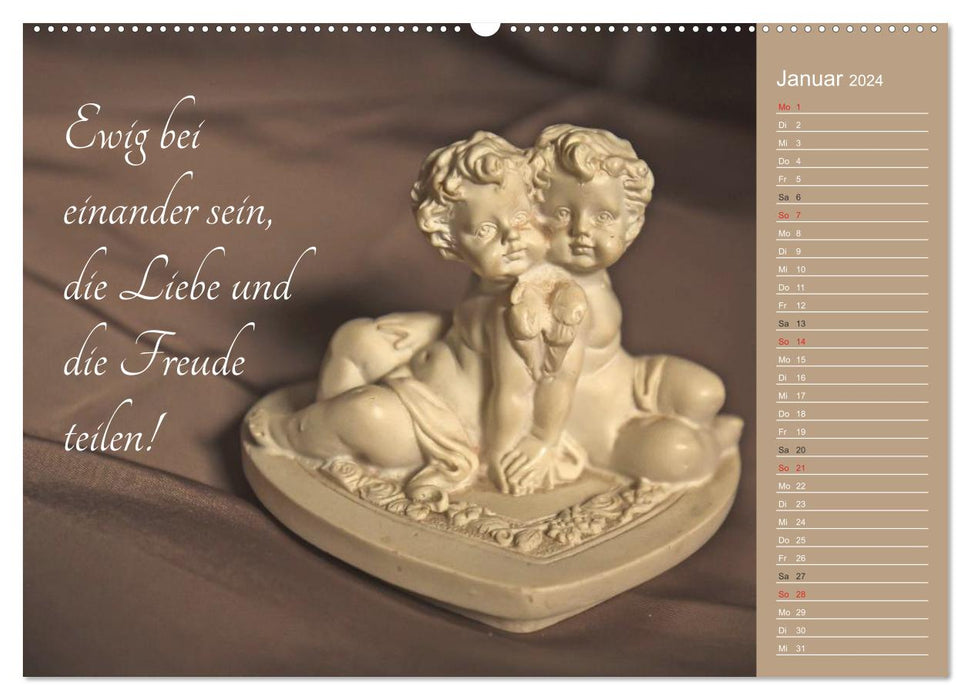 Engel - Die Worte der Liebe (CALVENDO Premium Wandkalender 2024)