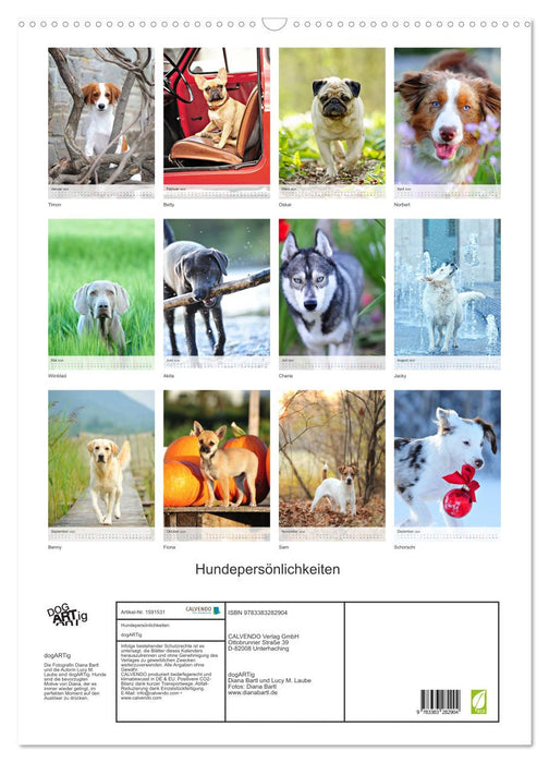 Personnalités canines (Calendrier mural CALVENDO 2024) 