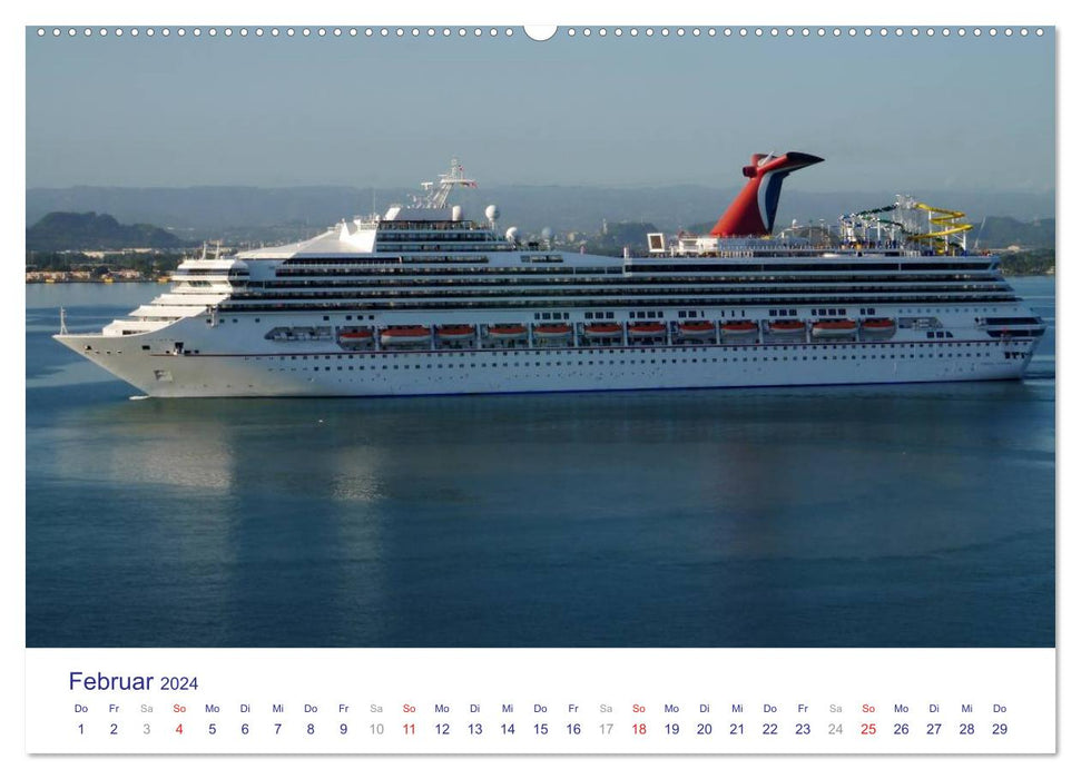 Giants of the Seas - Cruise Ships (CALVENDO Wall Calendar 2024) 