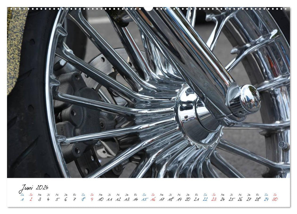 Harley Davidson – Détails d'une légende (Calendrier mural CALVENDO 2024) 