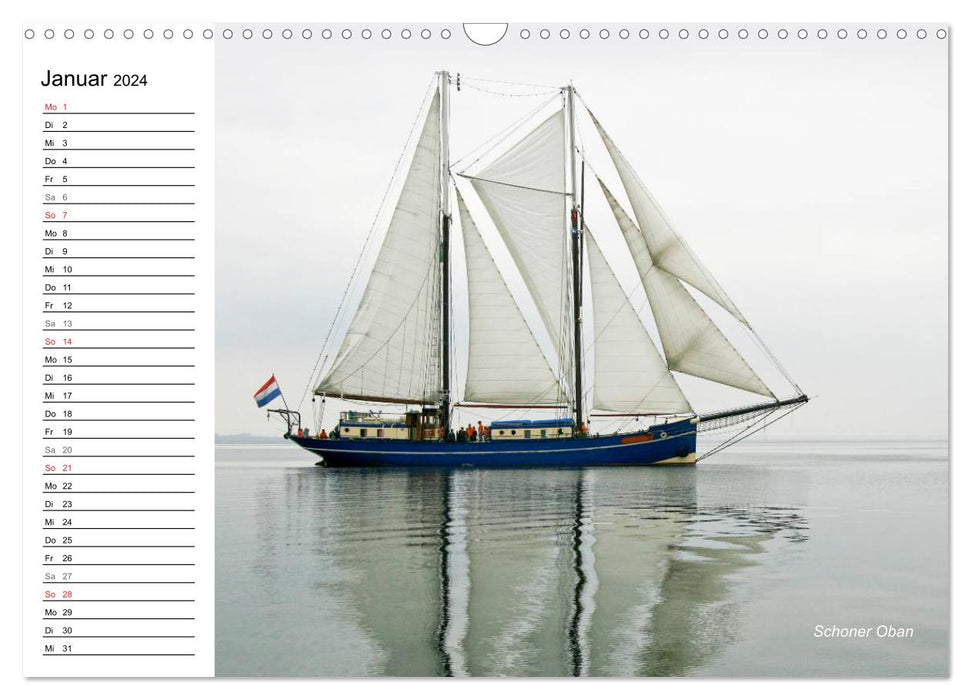 Traditional ships on the Baltic Sea (CALVENDO wall calendar 2024) 