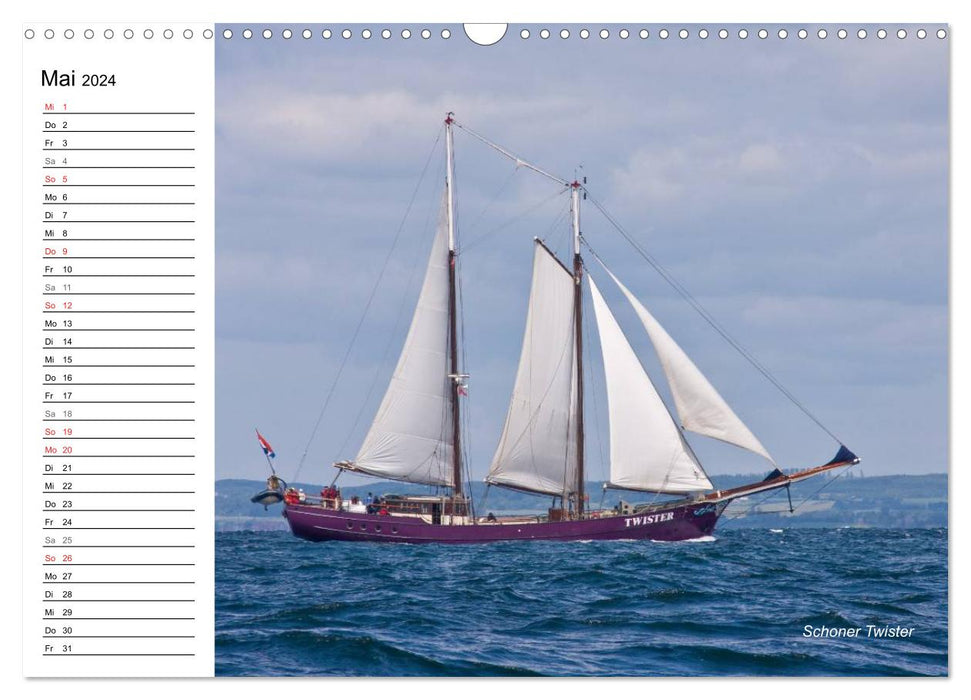 Traditionsschiffe auf der Ostsee (CALVENDO Wandkalender 2024)