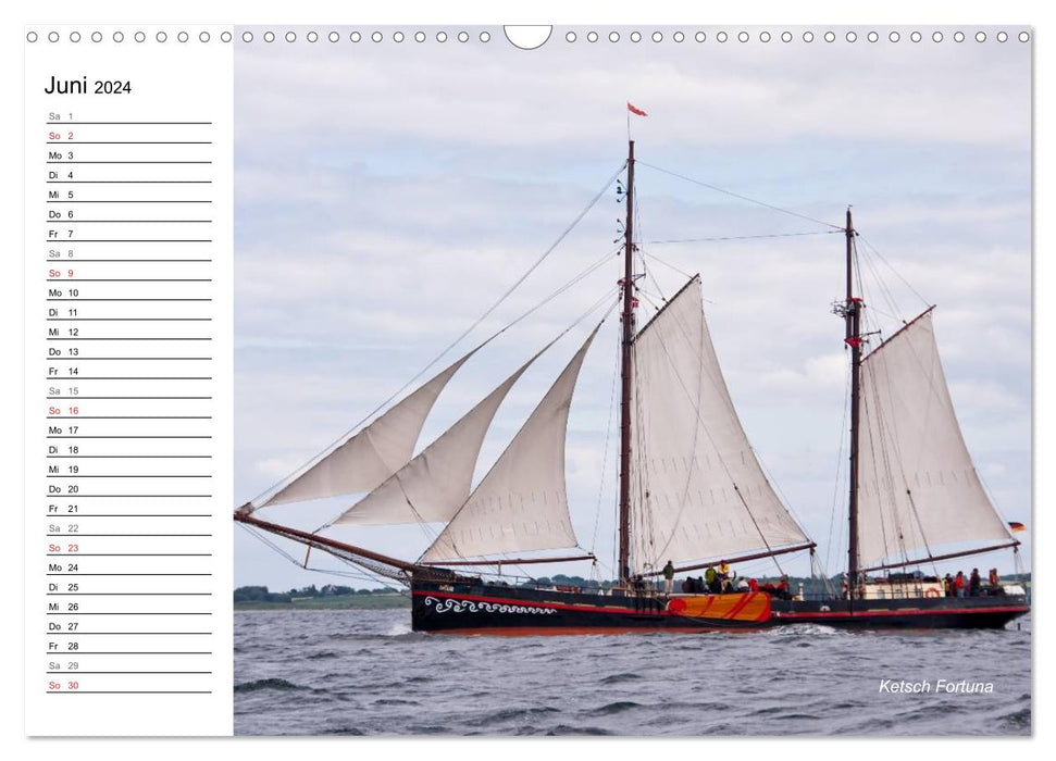 Traditional ships on the Baltic Sea (CALVENDO wall calendar 2024) 