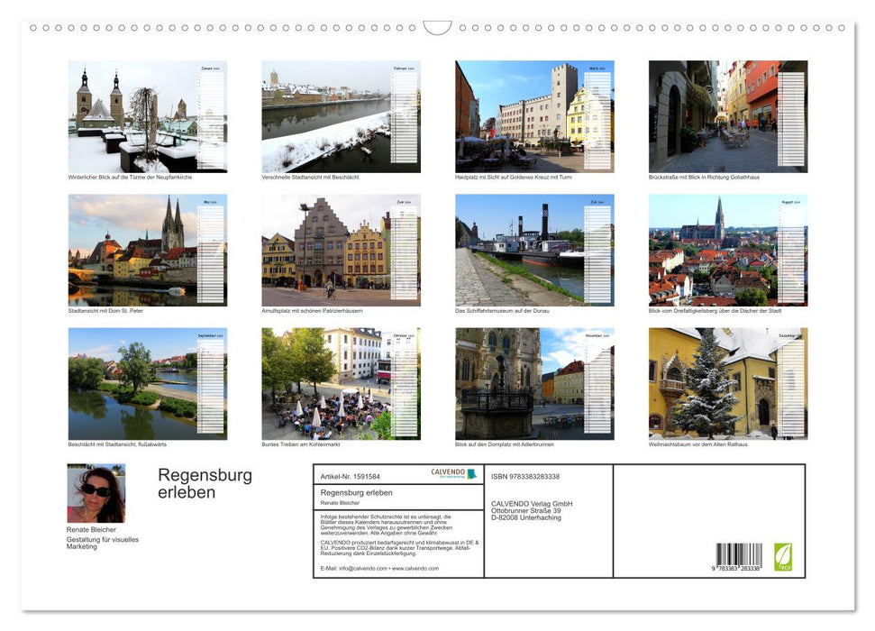 Regensburg erleben (CALVENDO Wandkalender 2024)