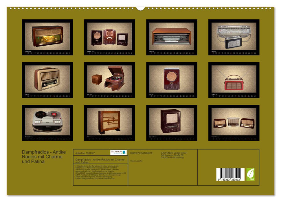 Dampfradios - Antike Radios mit Charme und Patina (CALVENDO Premium Wandkalender 2024)