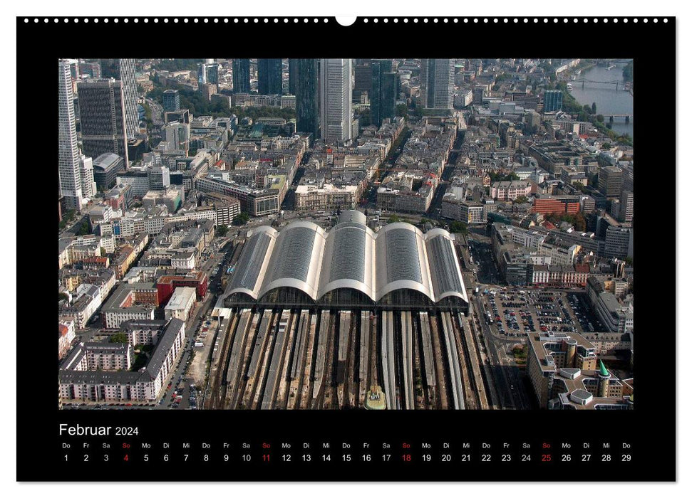 über den Dächern von FRANKFURT (CALVENDO Wandkalender 2024)