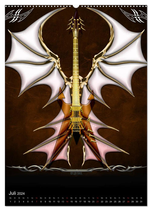 Heroische Gitarren (CALVENDO Premium Wandkalender 2024)