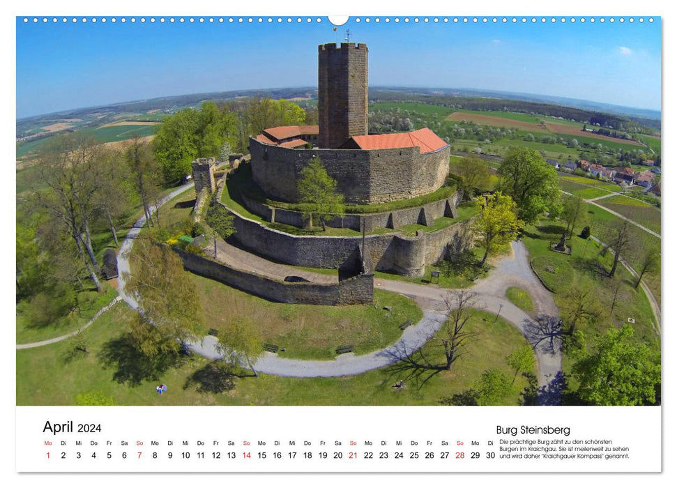 Châteaux d'Allemagne – Le Sud vu d'en haut (Calvendo Premium Wall Calendar 2024) 
