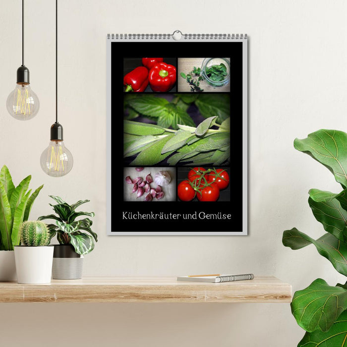 Herbes et légumes culinaires (Calendrier mural CALVENDO 2024) 