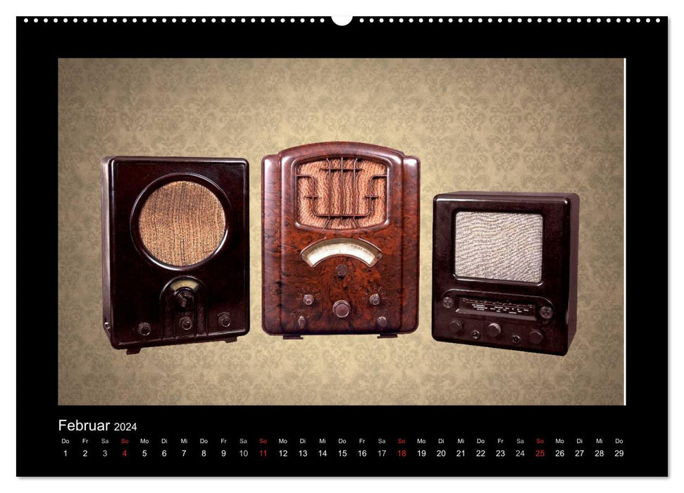 Dampfradios - Antike Radios mit Charme und Patina (CALVENDO Wandkalender 2024)