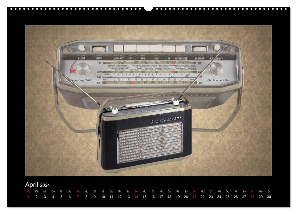 Dampfradios - Antike Radios mit Charme und Patina (CALVENDO Wandkalender 2024)