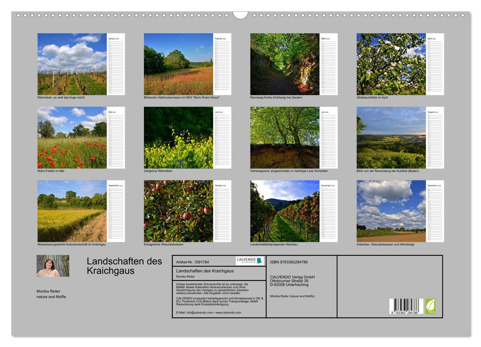 Landscapes of the Kraichgau (CALVENDO wall calendar 2024) 