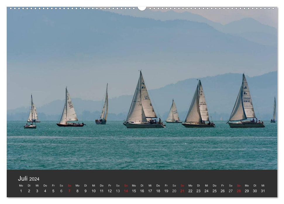 Voiliers sur le lac de Constance (Calendrier mural CALVENDO Premium 2024) 