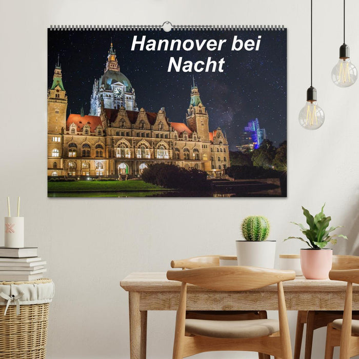 Hanover at night (CALVENDO wall calendar 2024) 