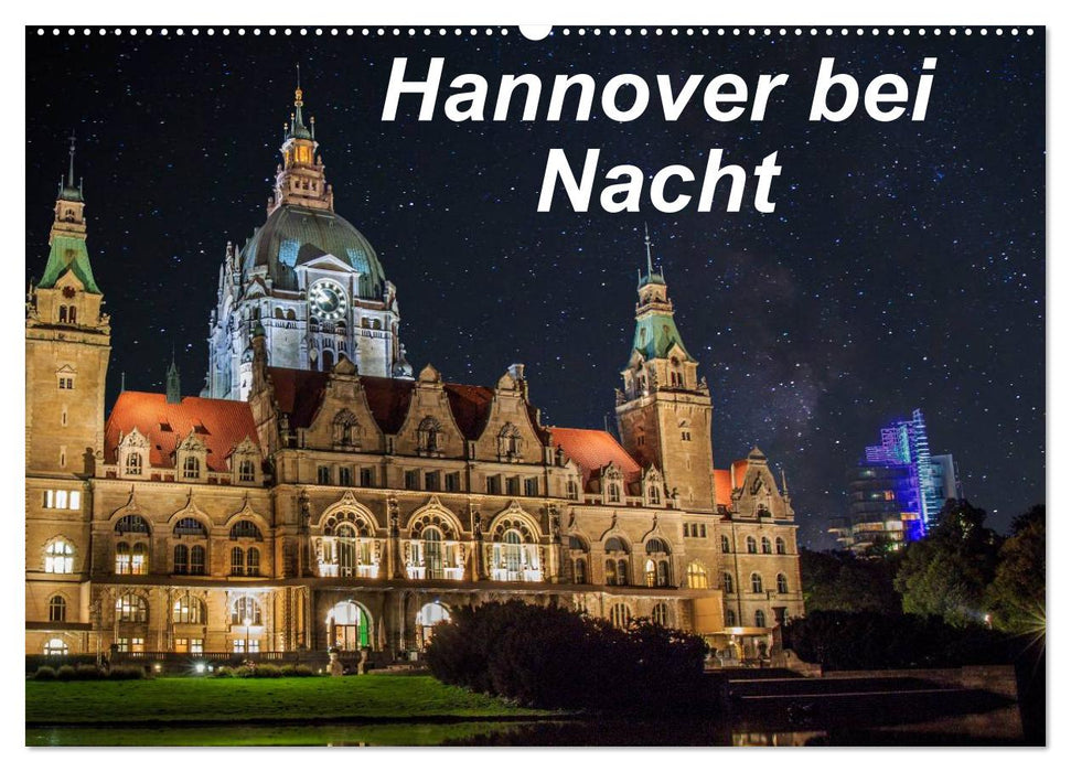 Hanover at night (CALVENDO wall calendar 2024) 