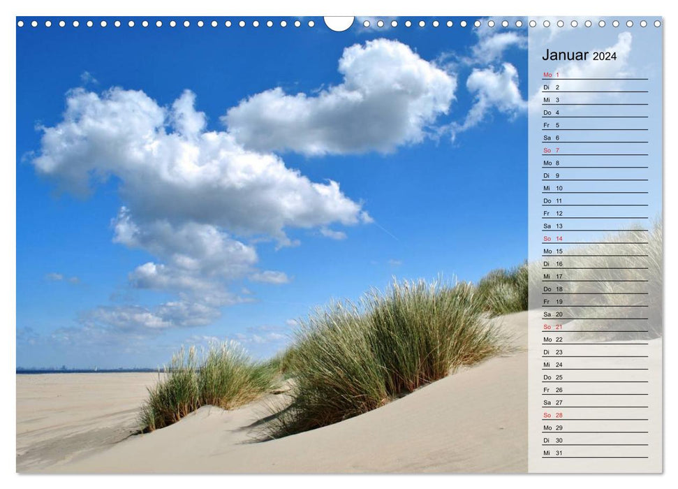 North Sea reverie with planner function (CALVENDO wall calendar 2024) 