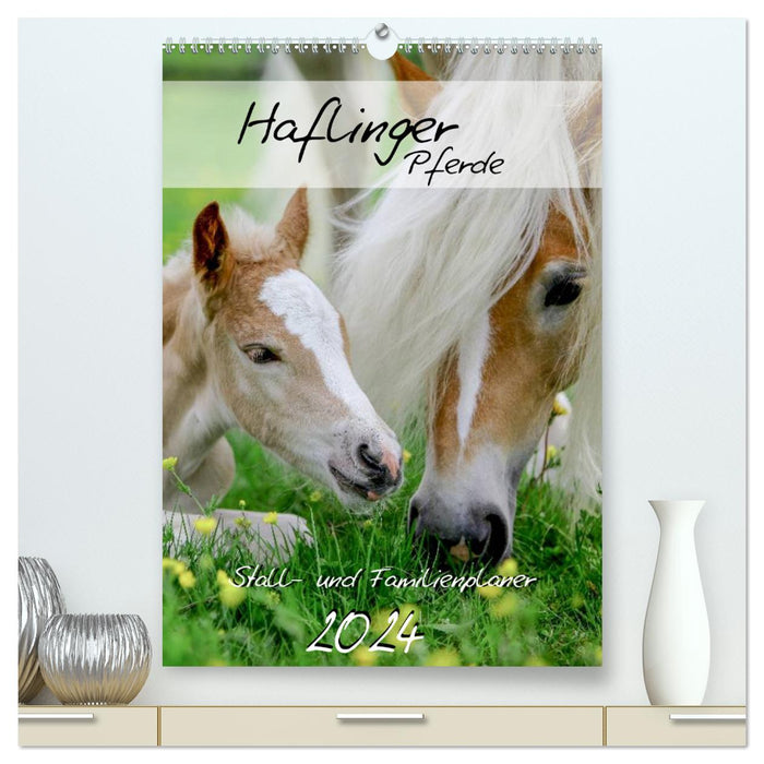 Haflinger Pferde - Stall- und Familienplaner 2024 (CALVENDO Premium Wandkalender 2024)
