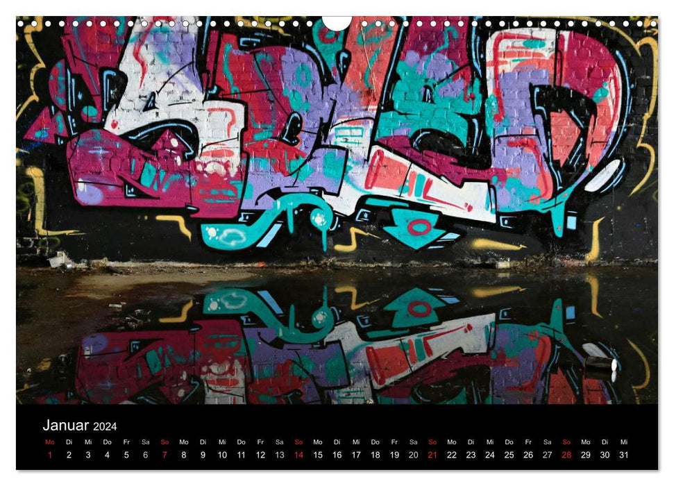 Grafittikunst (CALVENDO Wandkalender 2024)