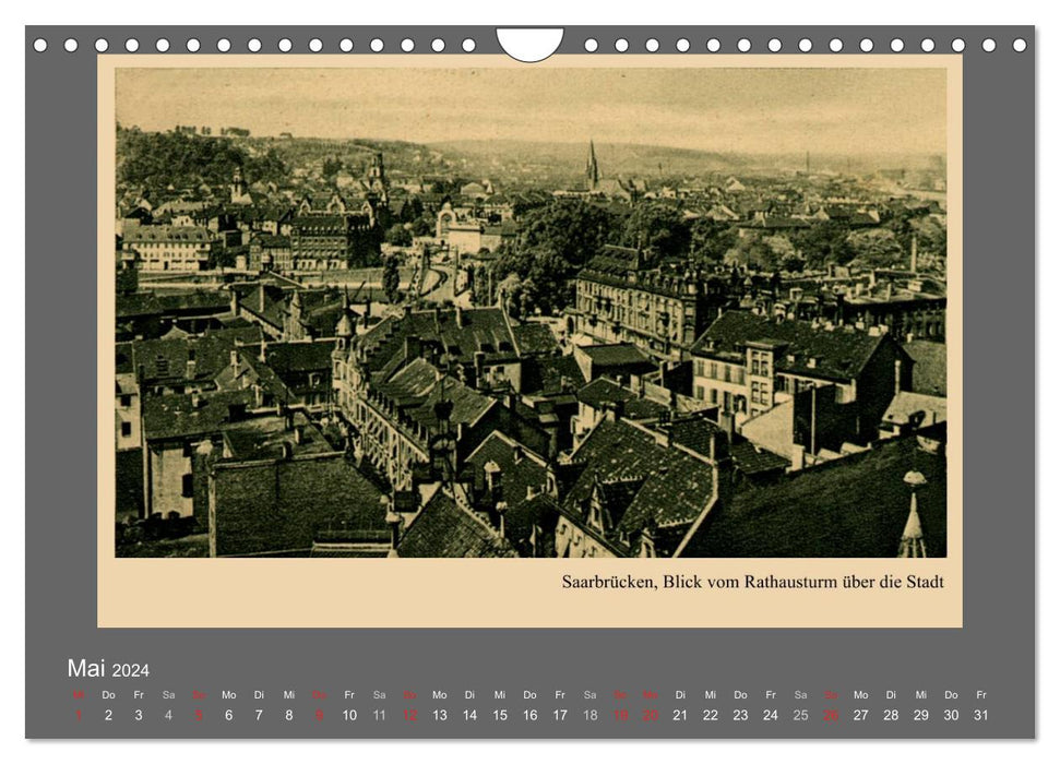 Saarland - vunn domols (frieher) (CALVENDO Wandkalender 2024)