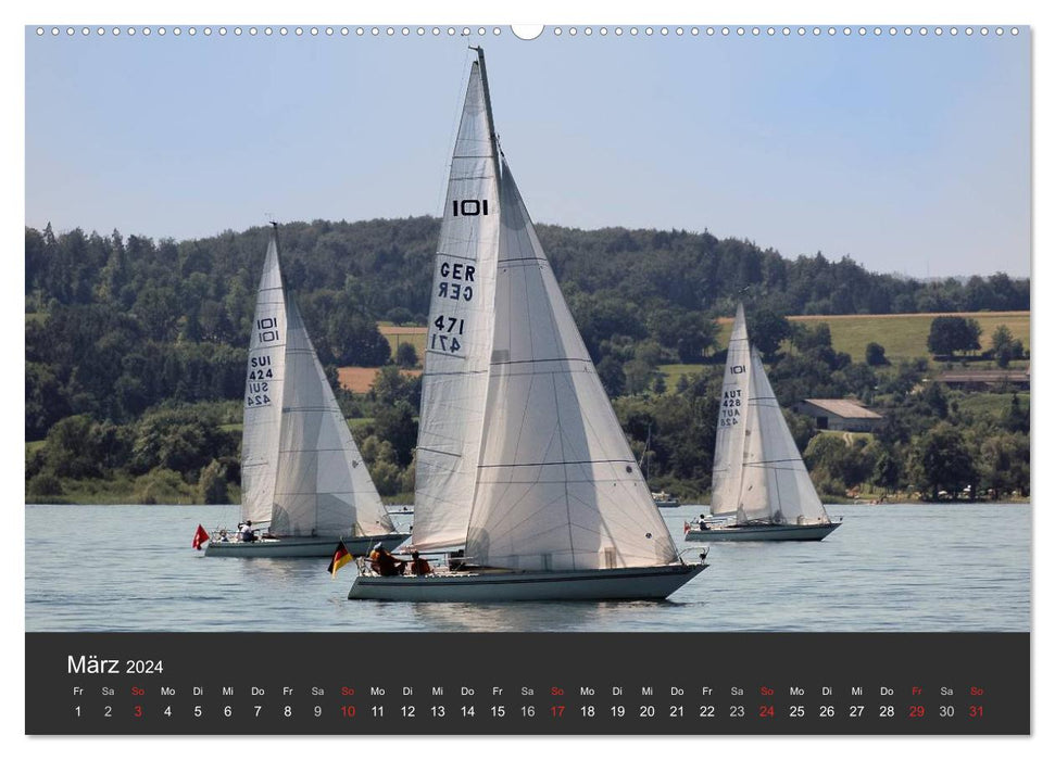 Sailing boats on Lake Constance (CALVENDO wall calendar 2024) 