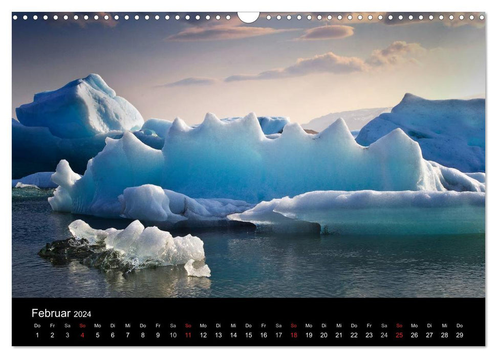 Island - Insel aus Feuer und Eis (CALVENDO Wandkalender 2024)