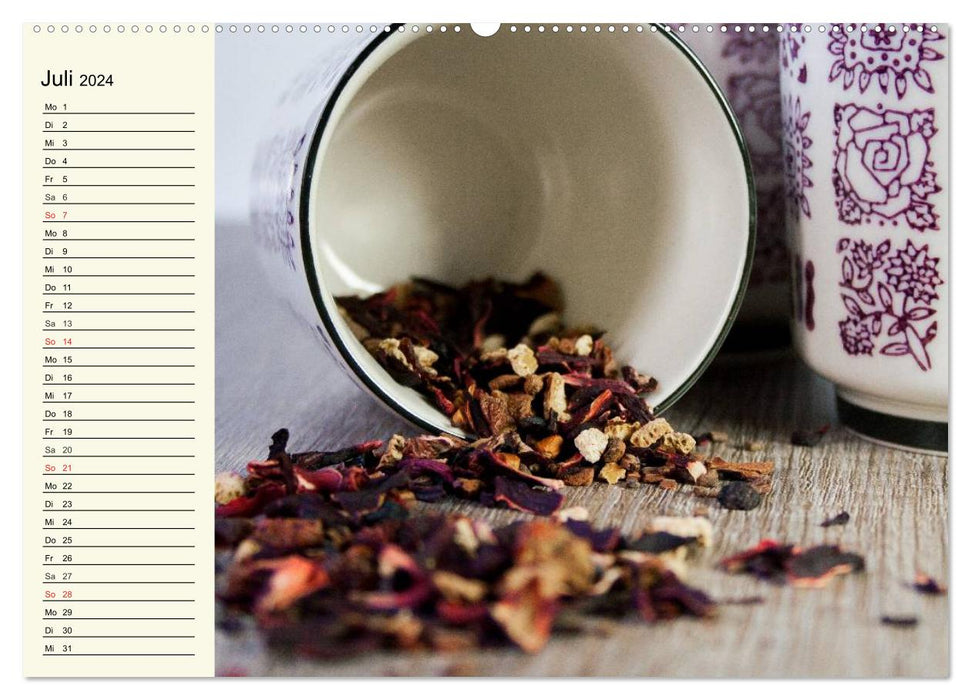 Es ist Zeit für Tee. Impressionen (CALVENDO Premium Wandkalender 2024)