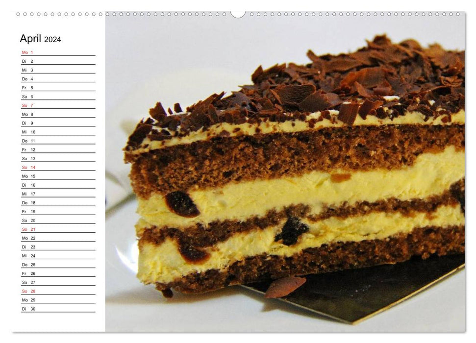 Sweet sins. Cakes, slices, creamy pleasure (CALVENDO Premium Wall Calendar 2024) 