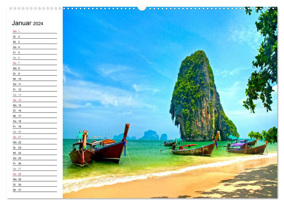 Thaïlande Soleil et plage (Calvendo Premium Calendrier mural 2024) 