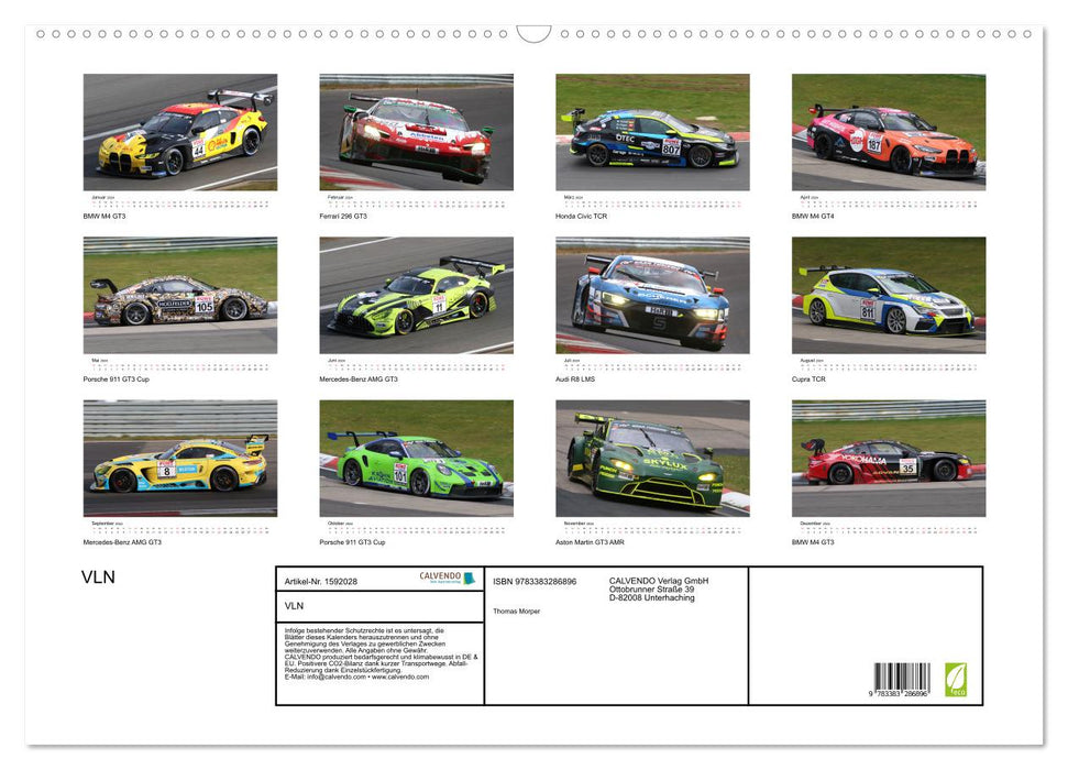 VLN Langstrecken Meisterschaft (CALVENDO Wandkalender 2024)