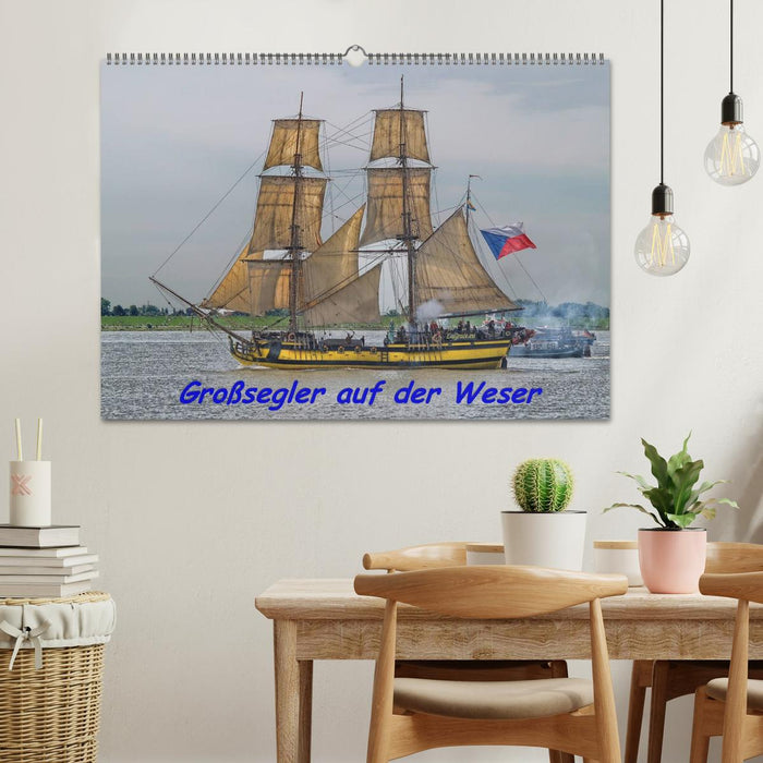 Tall ships on the Weser (CALVENDO wall calendar 2024) 