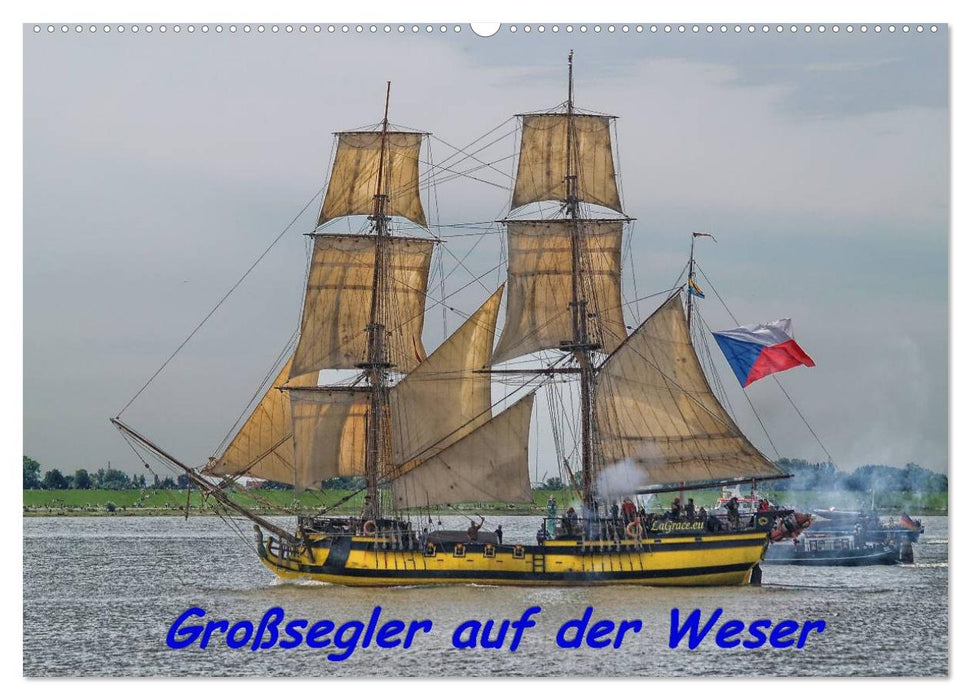 Grands voiliers sur la Weser (calendrier mural CALVENDO 2024) 