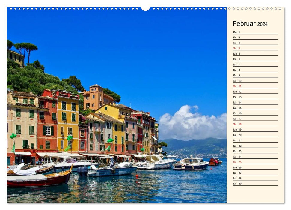 Urlaub an der Italienischen Riviera (CALVENDO Premium Wandkalender 2024)