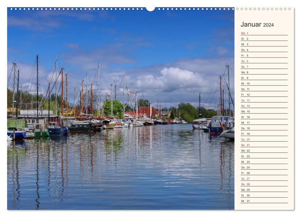 East Frisia's beautiful harbor towns (CALVENDO Premium Wall Calendar 2024) 