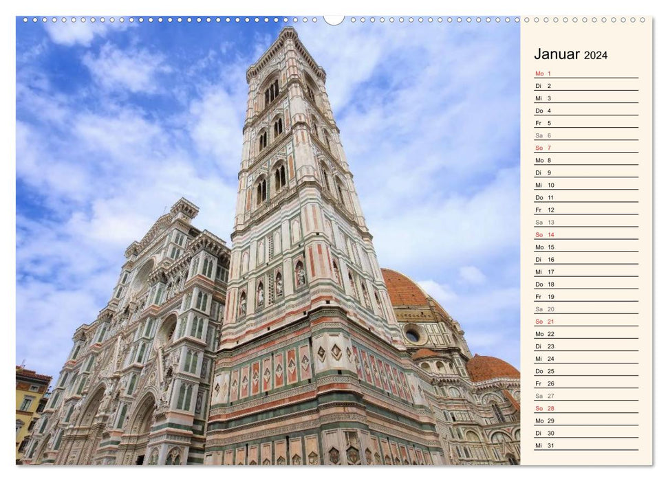 Tuscany - Magnificent Buildings (CALVENDO Premium Wall Calendar 2024) 