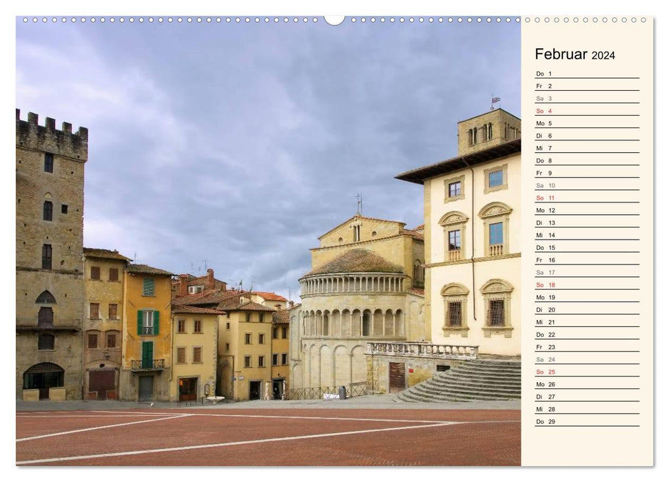Toscane - Bâtiments magnifiques (Calendrier mural CALVENDO Premium 2024) 