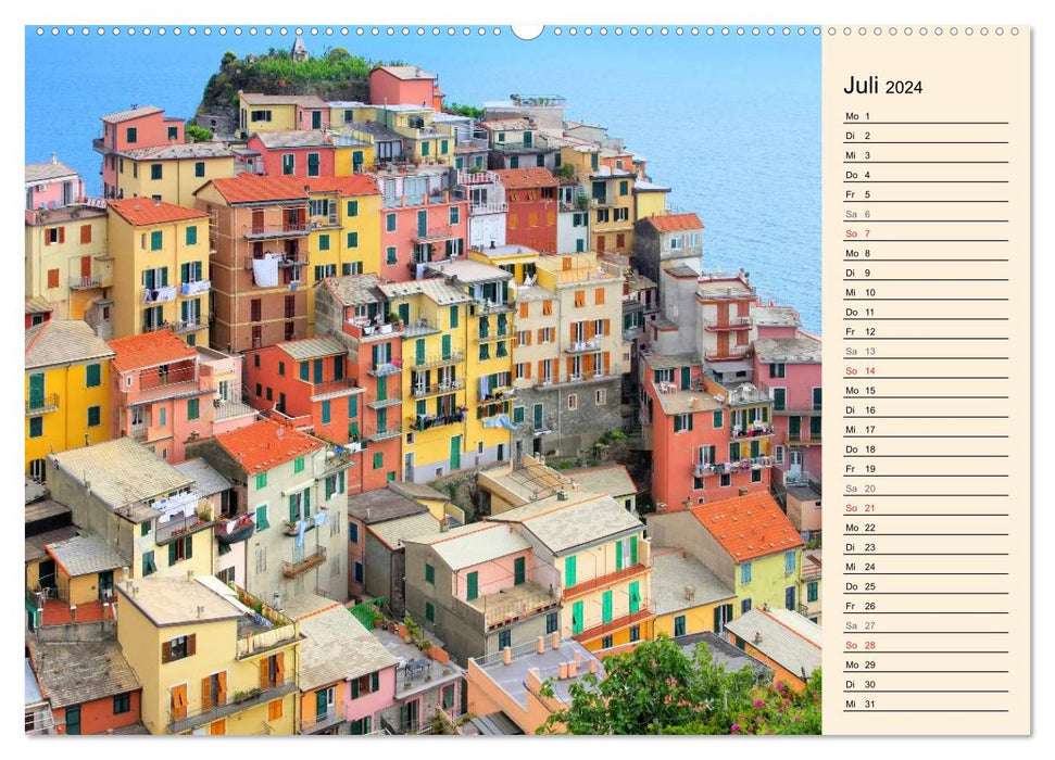 Cinque Terre - Malerische, verträumte Dörfer an der ligurischen Küste (CALVENDO Premium Wandkalender 2024)