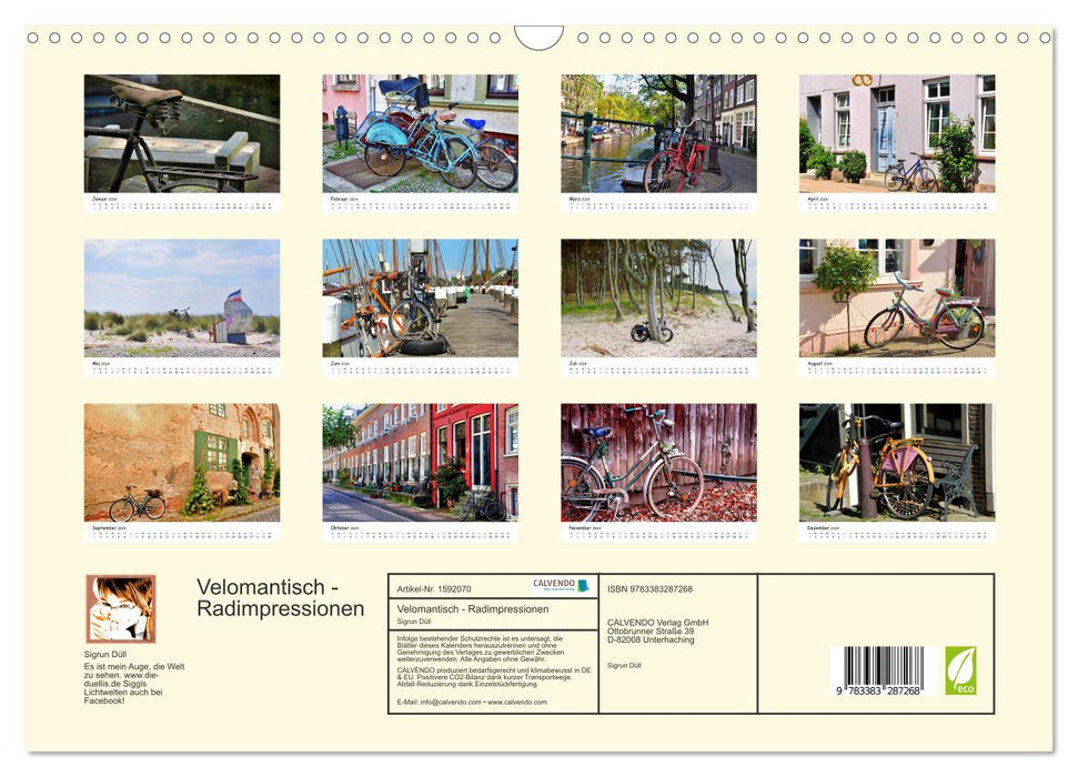 Velomantic - cycling impressions (CALVENDO wall calendar 2024) 