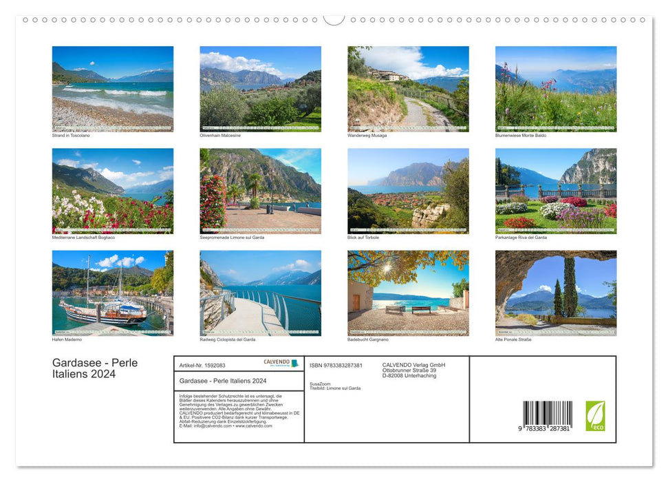 Lake Garda - Pearl of Italy 2024 (CALVENDO Premium Wall Calendar 2024) 