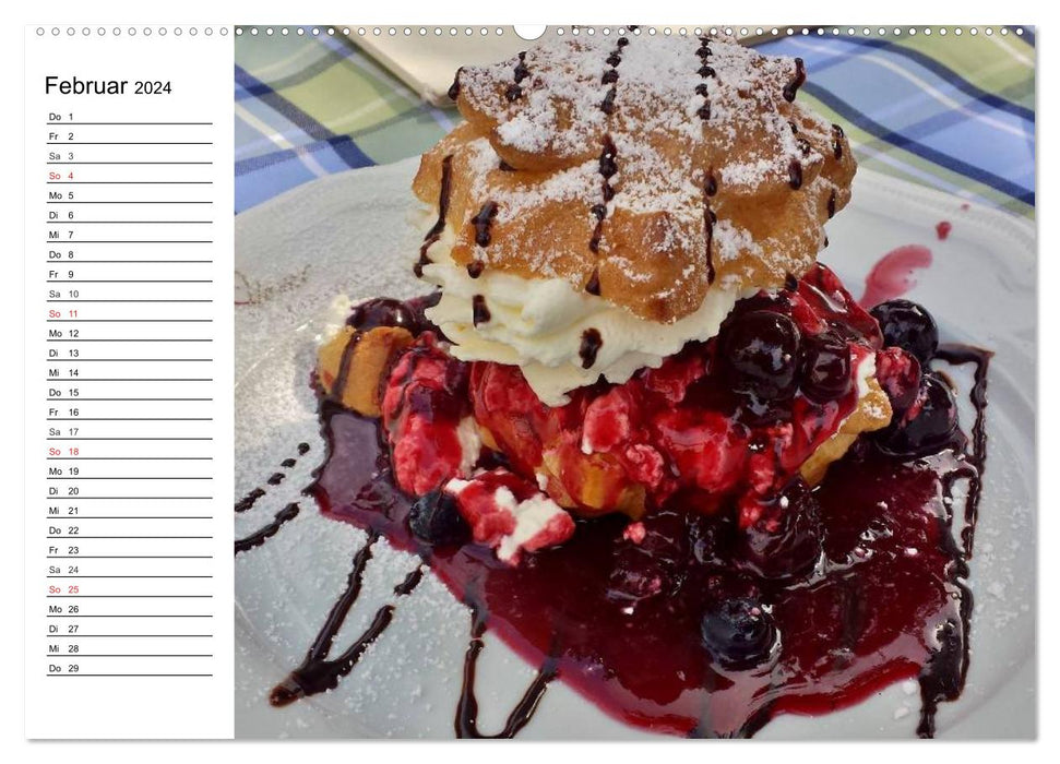 Sweet sins. Cakes, slices, creamy pleasure (CALVENDO wall calendar 2024) 