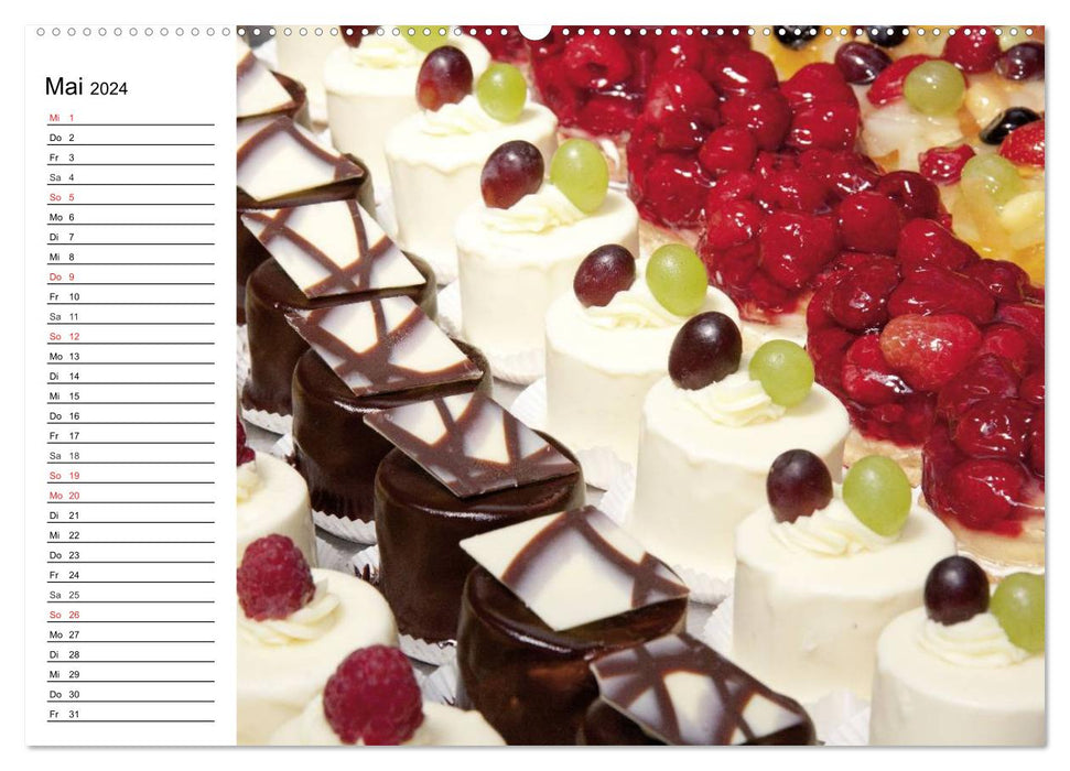 Sweet sins. Cakes, slices, creamy pleasure (CALVENDO wall calendar 2024) 