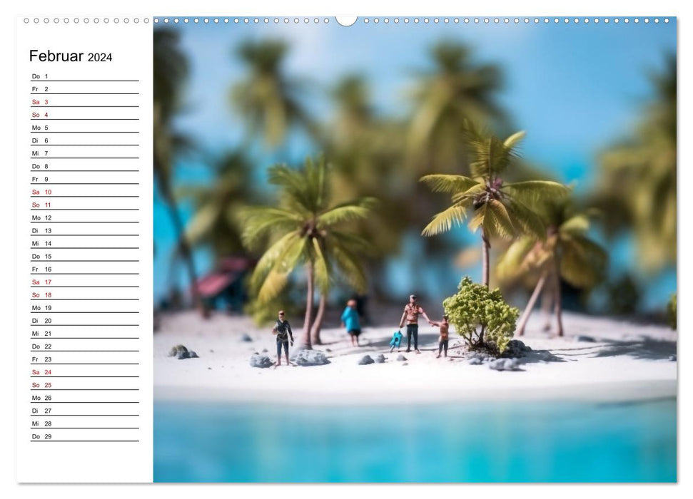 Miniature trip around the world (CALVENDO wall calendar 2024) 