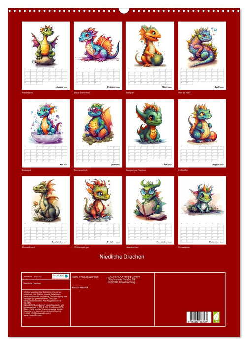 Cute dragons (CALVENDO wall calendar 2024) 