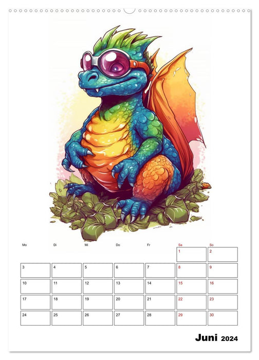 Niedliche Drachen (CALVENDO Wandkalender 2024)